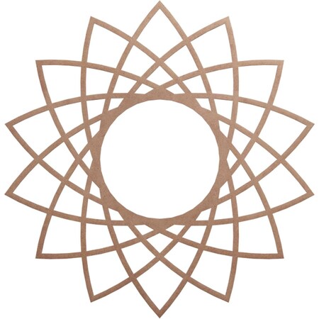 Ekena Millwork Eleanor Wood Fretwork Pierced Ceiling Medallion, Wood (Paint Grade), 38"OD x 14 5/8"ID x 3/8"T CMWP38X38X0375EAMF